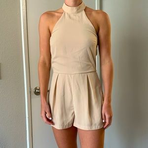 High neck romper